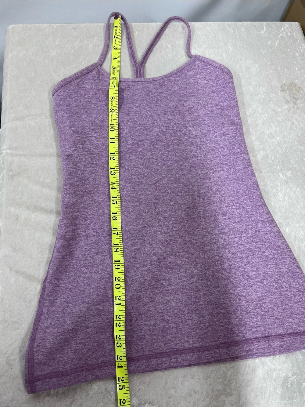 Lululemon Lavender purple Cami tank top 4 athletic built in bra pads missing